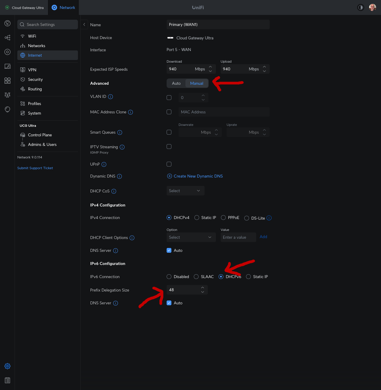 Unifi Controller - WAN setup